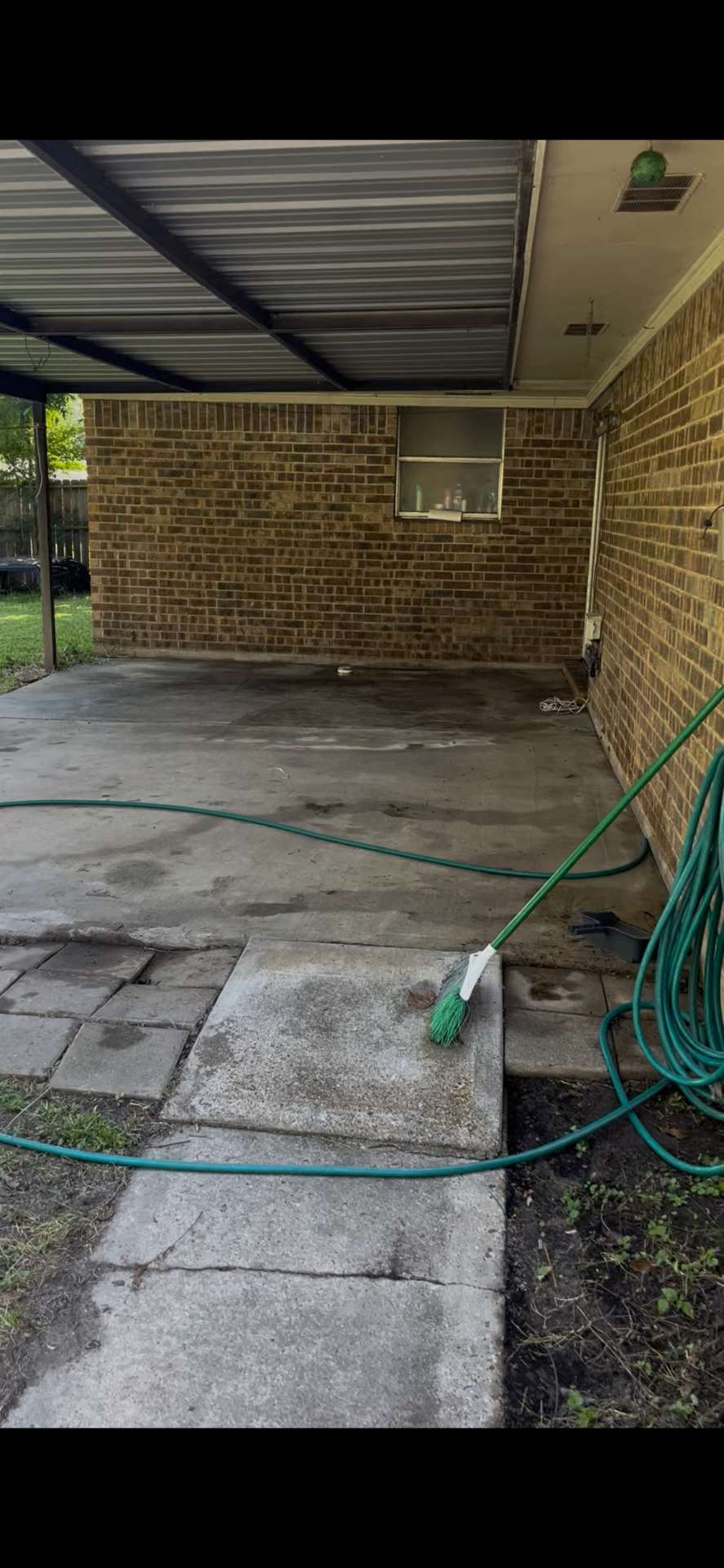 Houston carport and patio cleanout by Holman Hauling — after