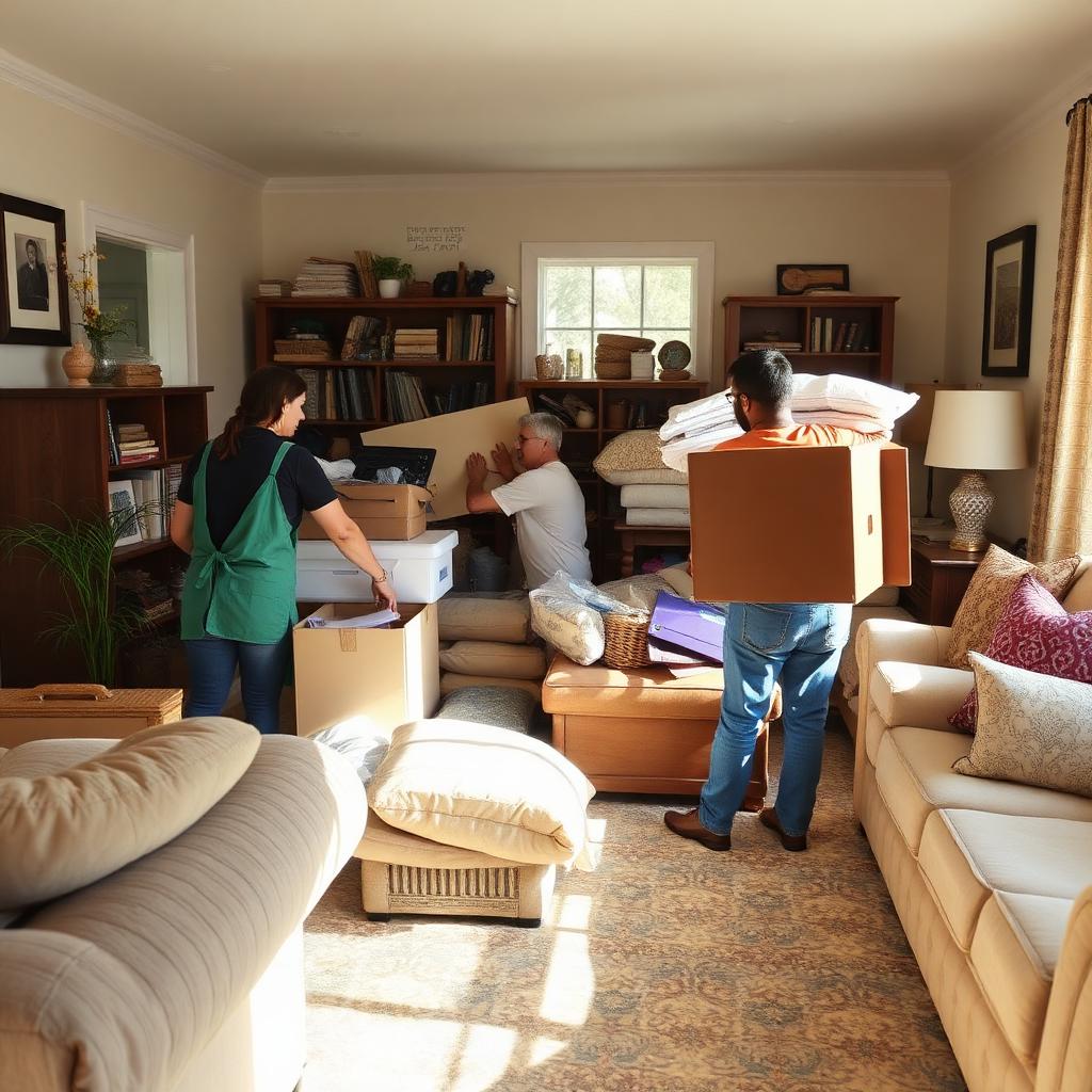 Respectful estate cleanout in a family home